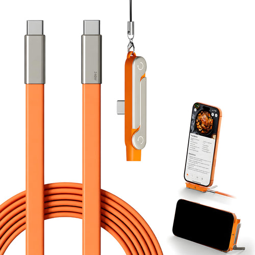 240W Type-C Cable with Phone Stand