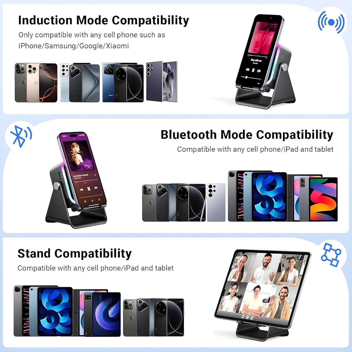5-in-1 Wireless Induction Speaker