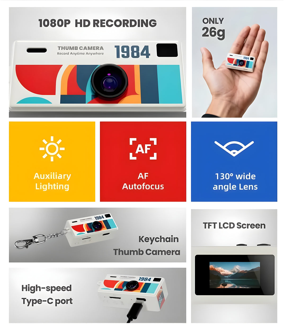 Mini 1080P Retro Digital Camera